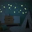 Glow in the dark wall decals - Wall decal Glow in the dark astronauts among the planets - ambiance-sticker.com