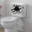 WC wall decals - Wall decal Sad octopus - ambiance-sticker.com