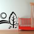 Flowers wall decals - Pigeons pecking at a tree - ambiance-sticker.com