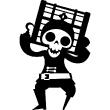 Pirate with a barrel Wall sticker - ambiance-sticker.com