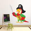 Wall decals kids - Pirate the parrot and its treasure Wall decal - ambiance-sticker.com