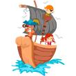 Wall decals for kids - pirates at sea Wall sticker - ambiance-sticker.com
