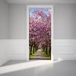 Wall decals for doors -Wall sticker door Flowering tree 204 x 83 cm - ambiance-sticker.com