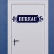 Wall decals for doors - Wall decal door Bureau and arabesques - ambiance-sticker.com