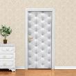 Wall decals for doors - Wall sticker door Padded chesterfield white - ambiance-sticker.com