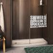 Bathroom wall decals - Wall decal Wall decal shower door Shower in several languages 55x80cm - ambiance-sticker.com