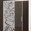 Wall decals for doors -Shower door wall decal Roses - ambiance-sticker.com