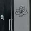 Wall decals for doors -Shower door wall decal Zen flower of Lotus - ambiance-sticker.com