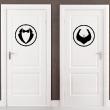 Wall decals for doors - Wall decal door man et woman - ambiance-sticker.com