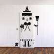 Wall decals for doors - Wall decal door  Little clown and his pet friends - ambiance-sticker.com