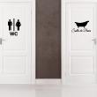 Wall decals for doors - Wall decal door Salle de bain et WC - ambiance-sticker.com