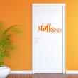 Wall decals for doors - Wall decal door Staff only - ambiance-sticker.com