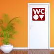 Wall decals for doors - Wall decal door Design wc - ambiance-sticker.com