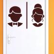Wall decals for doors - Wall decal door Portrait man and woman - ambiance-sticker.com