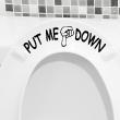 Bathroom wall decals - Wall decal Put me down - ambiance-sticker.com
