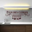 Wall decals for the kitchen - Wall decal Pour bien cuisiner - ambiance-sticker.com