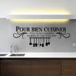Wall decals for the kitchen - Wall decal Pour bien cuisiner - ambiance-sticker.com
