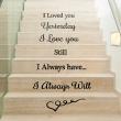 Wall decals with quotes - Wall decal I love you - ambiance-sticker.com