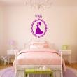 Wall decals Names - Cameo of a princess Wall decal Customizable Names - ambiance-sticker.com