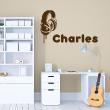 Wall decals Names - Design Headphones Wall decal Customizable Names - ambiance-sticker.com