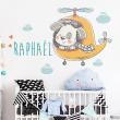Wall decals Names - Wall decal puppy in the helicopter customizable names - ambiance-sticker.com