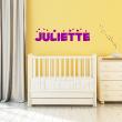 Wall decal Personalized - Wall sticker customisable name Children dazzling - ambiance-sticker.com