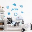 Wall decals Names - Wall decal space and rockets customizable names - ambiance-sticker.com