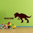 Wall decals Names - Wall decal And the tyrannosaurus Customizable Names - ambiance-sticker.com