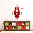 Wall decals Names - Big Rocket Wall decal Customizable Names - ambiance-sticker.com