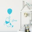 Wall decals Names - Flying Teddy Bear Wall decal Customizable Names - ambiance-sticker.com