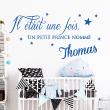 Wall decals Names - s Once upon a time a little prince wall decal - ambiance-sticker.com