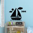 Wall decals Names - Sail boat Wall decal Customizable Names - ambiance-sticker.com