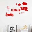 Wall decals Names - Car and plane Wall decal Customizable Names - ambiance-sticker.com