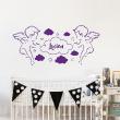 Wall sticker Names - Wall sticker anges dans les nuages customizable names - ambiance-sticker.com