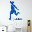 Wall sticker Names - Wall sticker soccer player with the ball customizable names - ambiance-sticker.com