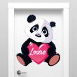 Wall sticker Names - Wall sticker loving panda customizable names - ambiance-sticker.com