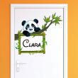 Wall sticker Names - Wall sticker panda on its branch customizable names - ambiance-sticker.com