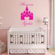 Wall decals Names - wall decal Princess castle - ambiance-sticker.com