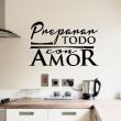 Wall decals with quotes - Wall decal Preparar todo con amor - ambiance-sticker.com