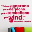 Wall decals with quotes - Wall decal Wall decal Prima ti IGNORANO - Mahatma Gandhi - decoration - ambiance-sticker.com