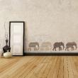 Wall decals for kids - 4 striped elephants-brown wall decal - ambiance-sticker.com
