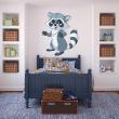 Wall decals kids - The Smiling raccoon Wall decal - ambiance-sticker.com