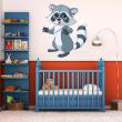 Wall decals  kids - The Smiling raccoon Wall decal - ambiance-sticker.com
