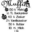 Wall decals for the kitchen - Kitchen wall decal Recipe Muffins Mehl Backpulver&#8203; - ambiance-sticker.com