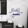 Bathroom wall decals - Wall decal Relax bath soothe bubble - ambiance-sticker.com