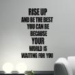 Wall decals with quotes - Wall decal Rise up - ambiance-sticker.com