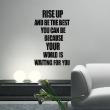 Wall decals with quotes - Wall decal Rise up - ambiance-sticker.com