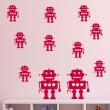Wall decals for kids - Group Robots Wall sticker - ambiance-sticker.com