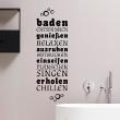 Bathroom wall decals - Wall sticker quote Bathroom Baden, genieben, ausruhen ... - ambiance-sticker.com