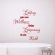Bathroom wall decals - Wall sticker quote Bathroom Enholung, genuss, Relax - ambiance-sticker.com